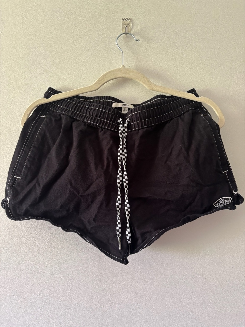 Vans Women's Black Drawstring Lounge Shorts